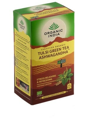 Organic India Bio-Kräutertee Tulsi Green Tea Ashwagandha